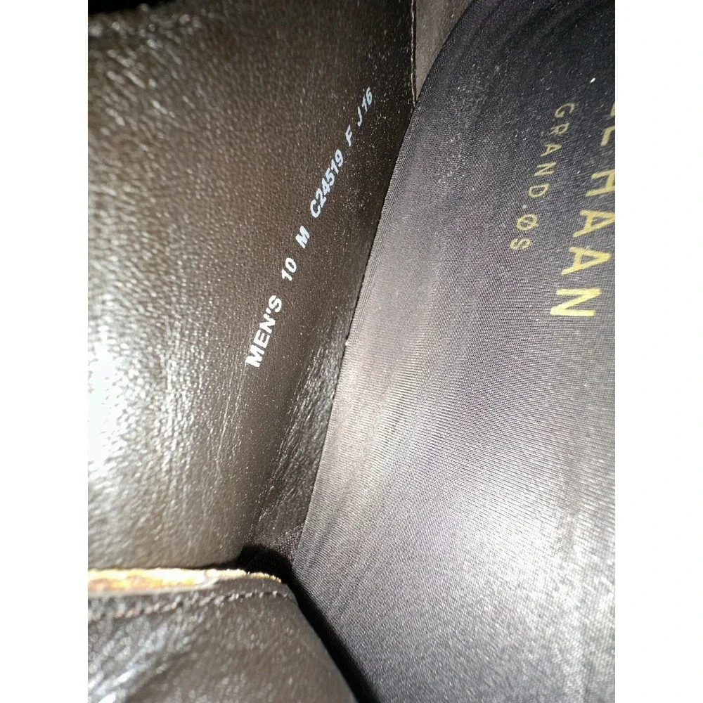 Cole Haan‎ Grand OS Men's 10 M British Tan Leather Round Cap Toe Derby Shoes